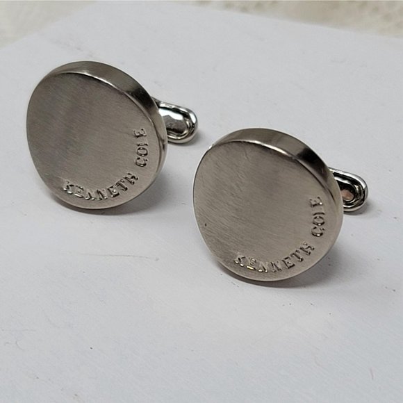Kenneth Cole Cufflinks Satin Silver Finish - Picture 6 of 6